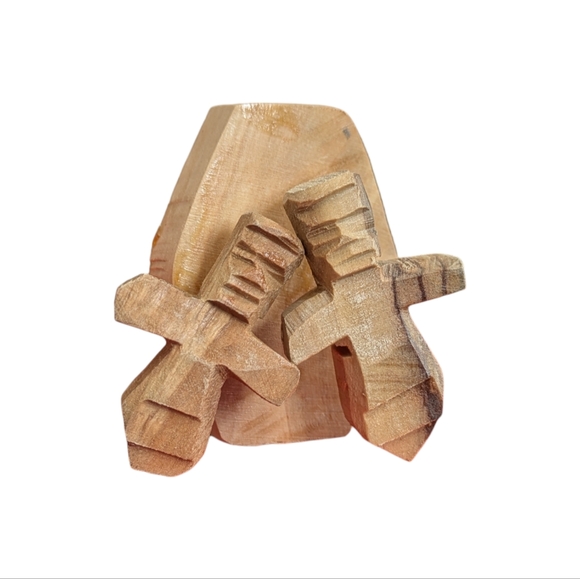 Vintage Hand Carved Olive Wood Nativity Set from the Holy Land Bethlehem 1900-50 - Picture 7 of 16